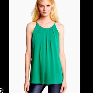 Milly silk green “trapeze” tank top blouse